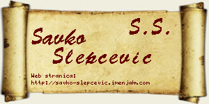 Savko Slepčević vizit kartica